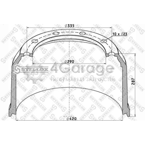 STELLOX 8500050SX Тормозной барабан