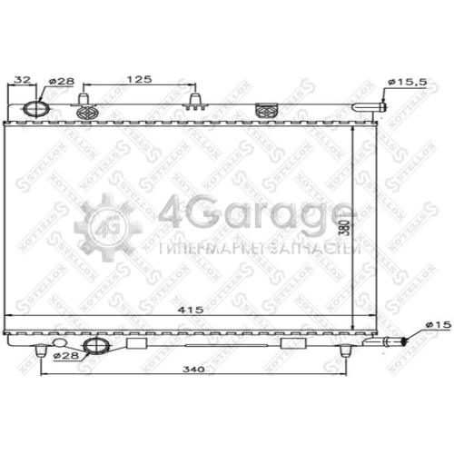 STELLOX 1025186SX Радиатор охлаждение двигателя