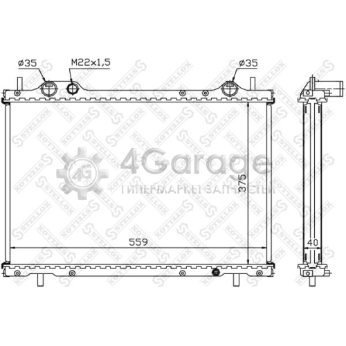 STELLOX 1025730SX Радиатор охлаждение двигателя