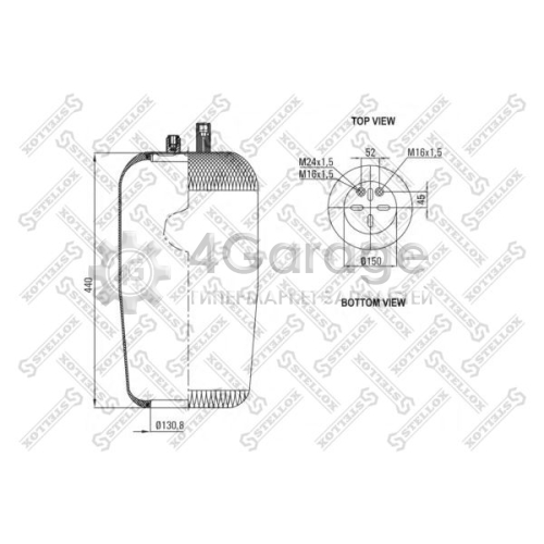 STELLOX 9043906SX Кожух пневматической рессоры