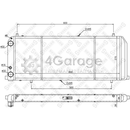 STELLOX 1025046SX Радиатор охлаждение двигателя