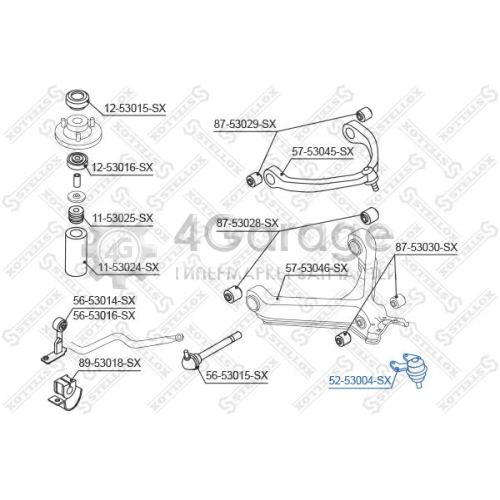 STELLOX 5253004SX Шарнир независимой подвески / поворотного рычага