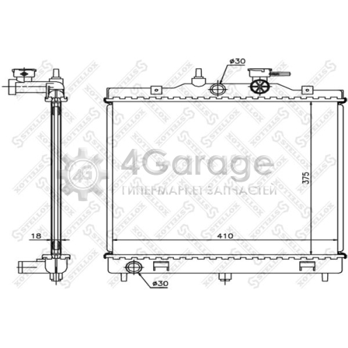 STELLOX 1025299SX Радиатор охлаждение двигателя