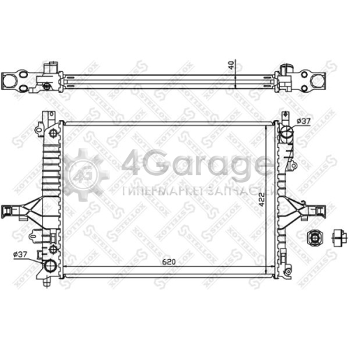 STELLOX 1025165SX Радиатор охлаждение двигателя