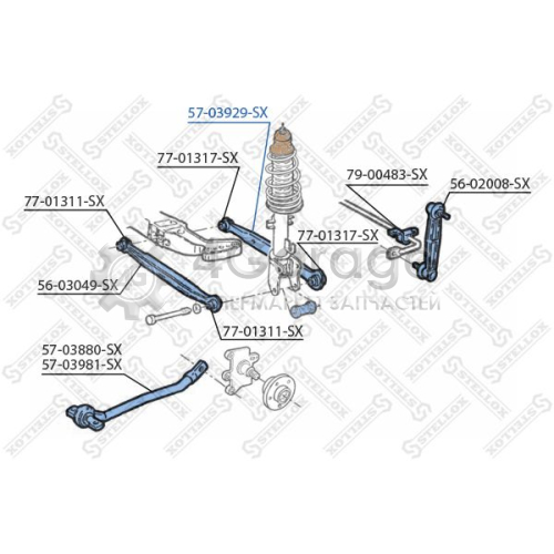 STELLOX 5703929SX Рычаг независимой подвески колеса подвеска колеса