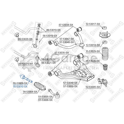 STELLOX 5553010SX Осевой шарнир рулевая тяга