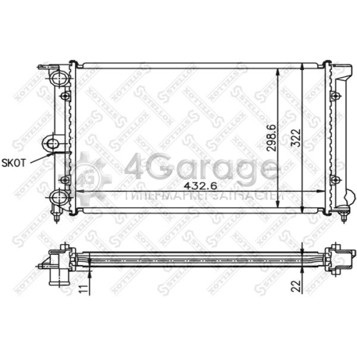 STELLOX 1025002SX Радиатор охлаждение двигателя