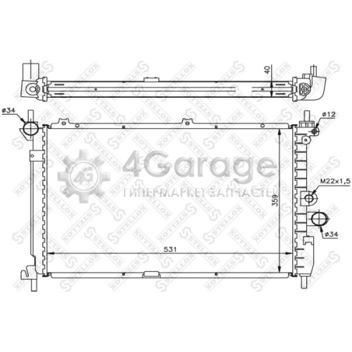 STELLOX 1026069SX Радиатор охлаждение двигателя