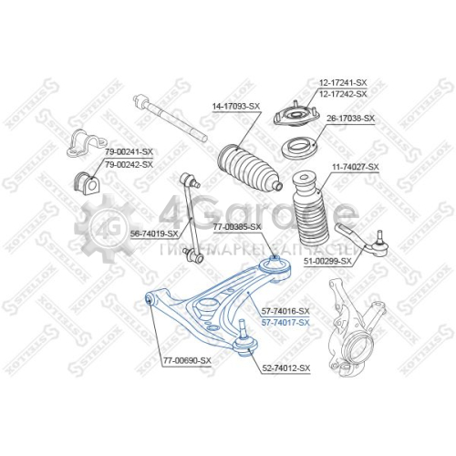 STELLOX 5774017SX Рычаг независимой подвески колеса подвеска колеса