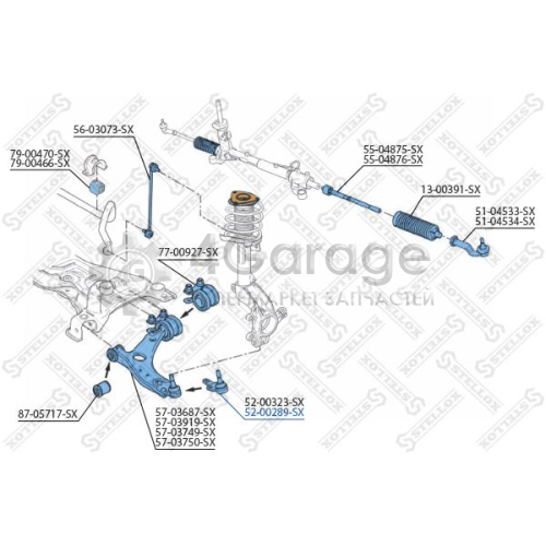 STELLOX 5200289SX Шарнир независимой подвески / поворотного рычага