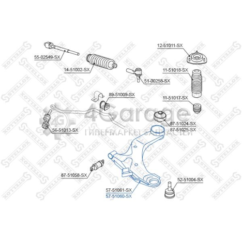 STELLOX 5751060SX Рычаг независимой подвески колеса подвеска колеса