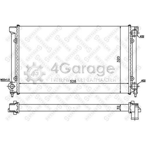 STELLOX 1025003SX Радиатор охлаждение двигателя