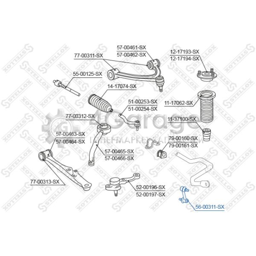 STELLOX 5600311SX Тяга / стойка стабилизатор