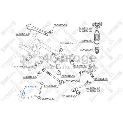 STELLOX 8953029SX Опора стабилизатор