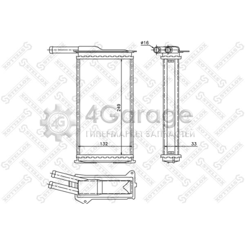 STELLOX 1035009SX Теплообменник отопление салона