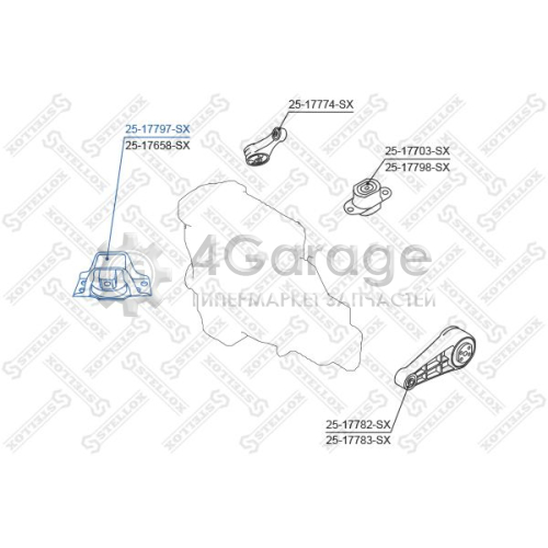 STELLOX 2517797SX Подвеска двигатель