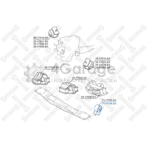 STELLOX 7111134SX Подвеска ступенчатая коробка передач