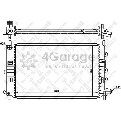 STELLOX 1025214SX Радиатор охлаждение двигателя