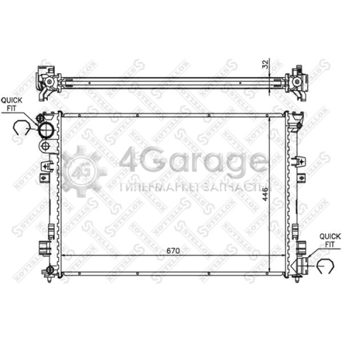 STELLOX 1025212SX Радиатор охлаждение двигателя