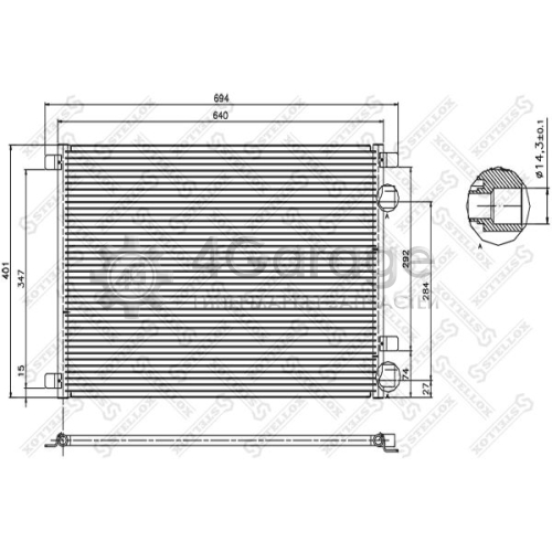 STELLOX 1045034SX Конденсатор кондиционер