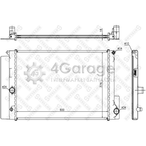 STELLOX 1026361SX Радиатор охлаждение двигателя