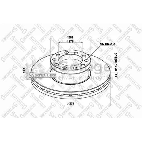 STELLOX 8500802SX Тормозной диск