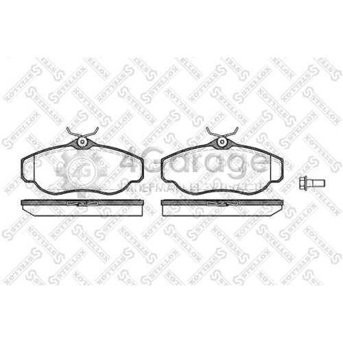 STELLOX 587000SX Комплект тормозных колодок дисковый тормоз