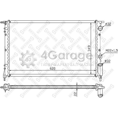 STELLOX 1025235SX Радиатор охлаждение двигателя