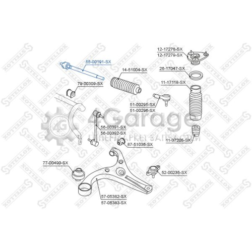 STELLOX 5500191SX Осевой шарнир рулевая тяга