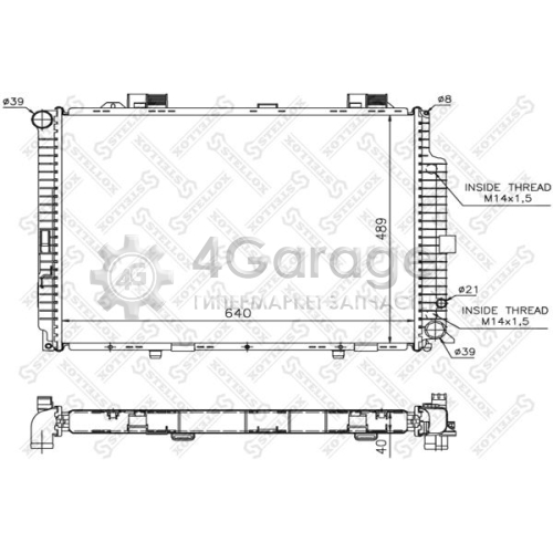 STELLOX 1025220SX Радиатор охлаждение двигателя