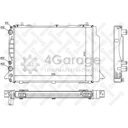 STELLOX 1025536SX Радиатор охлаждение двигателя