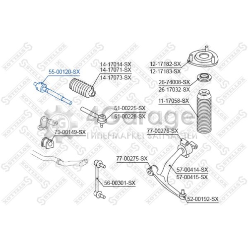 STELLOX 5500120SX Осевой шарнир рулевая тяга