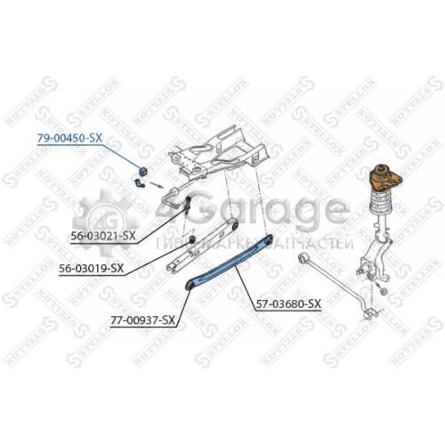 STELLOX 7900450SX Опора стабилизатор