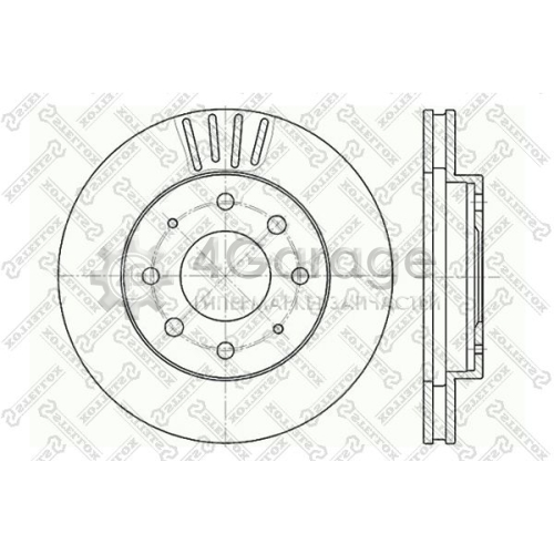 STELLOX 60203025VSX Тормозной диск