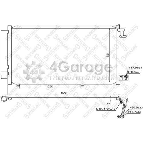 STELLOX 1045697SX Конденсатор кондиционер