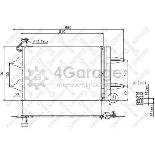 STELLOX 1045166SX Конденсатор кондиционер