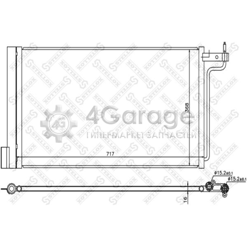 STELLOX 1045739SX Конденсатор кондиционер