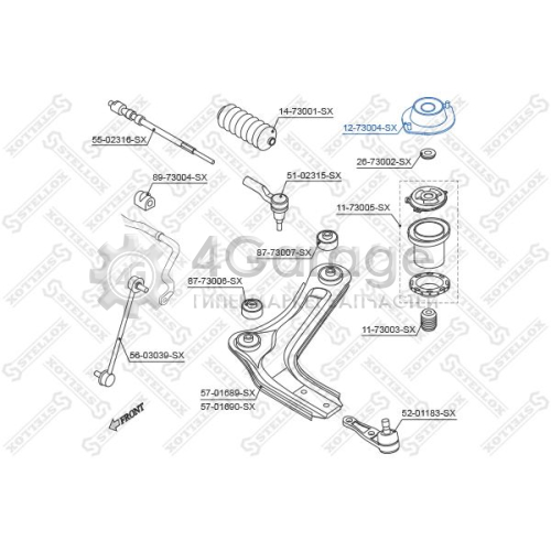 STELLOX 1273004SX Опора стойки амортизатора