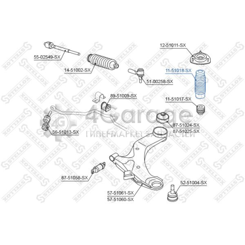 STELLOX 1151018SX Защитный колпак / пыльник амортизатор