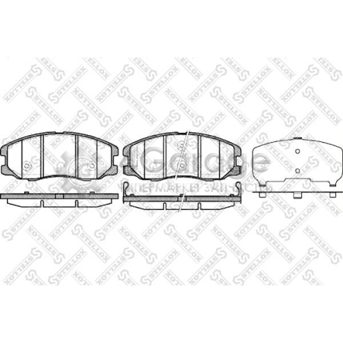 STELLOX 001094BSX Комплект тормозных колодок дисковый тормоз
