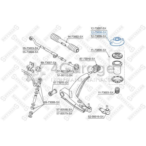 STELLOX 1273008SX Опора стойки амортизатора