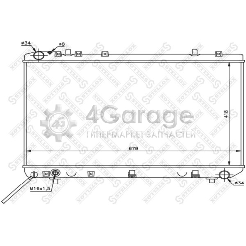 STELLOX 1025689SX Радиатор охлаждение двигателя