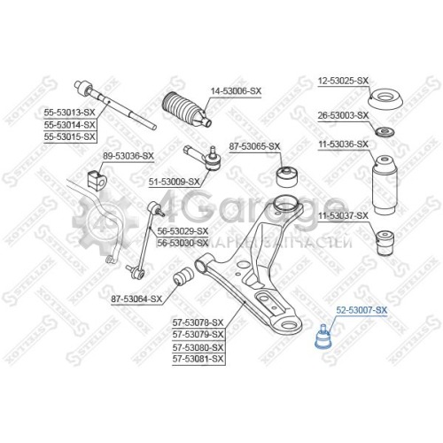 STELLOX 5253007SX Шарнир независимой подвески / поворотного рычага