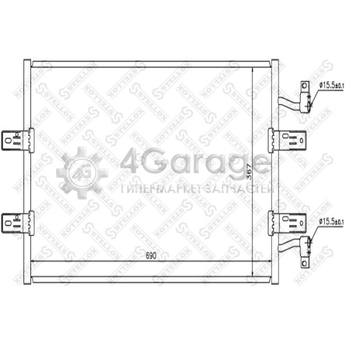 STELLOX 1045667SX Конденсатор кондиционер