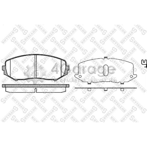 STELLOX 001097SX Комплект тормозных колодок дисковый тормоз