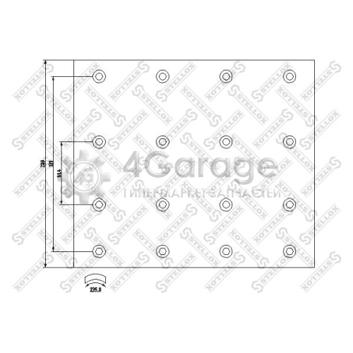 STELLOX 8501088SX Комплект тормозных башмаков барабанные тормоза