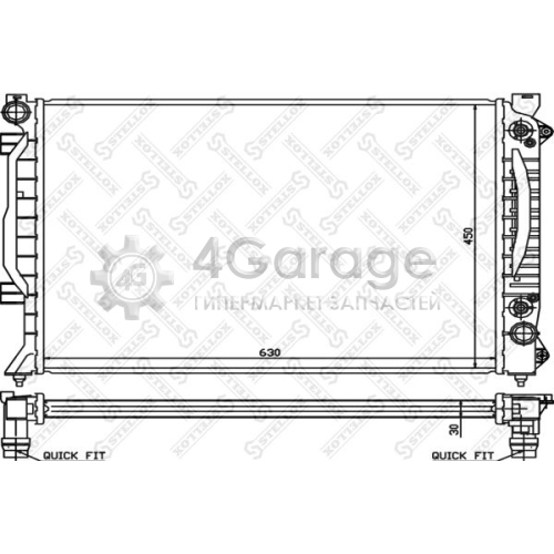 STELLOX 1025158SX Радиатор охлаждение двигателя