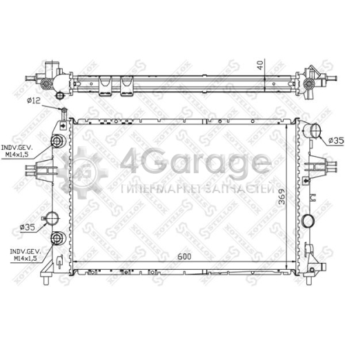 STELLOX 1025387SX Радиатор охлаждение двигателя