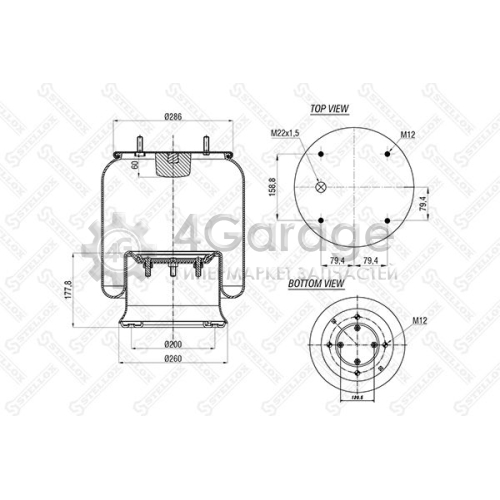 STELLOX 9008131SX Кожух пневматической рессоры