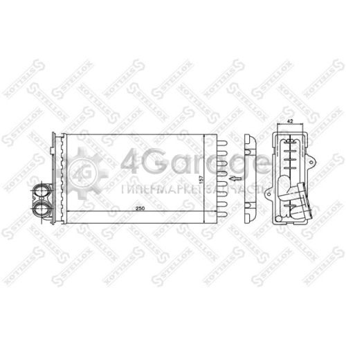 STELLOX 1035012SX Теплообменник отопление салона